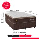 Ver imagem 4 de Cama Box Baú Casal Bipartido Colchão Comfort Class Pillowtop Marrom/suede Marrom