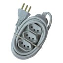 Ver imagem 2 de Extensão Elétrica Tripolar Cor Branca 2 Metros