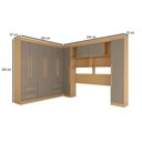 Ver imagem 4 de Guarda-roupa Casal Modulado Madrid 10 Portas 4 Gavetas Jequitibá/granizo - Panorama Móveis