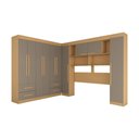 Ver imagem 3 de Guarda-roupa Casal Modulado Madrid 10 Portas 4 Gavetas Jequitibá/granizo - Panorama Móveis