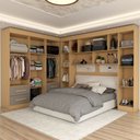 Ver imagem 2 de Guarda-roupa Casal Modulado Madrid 10 Portas 4 Gavetas Jequitibá/granizo - Panorama Móveis