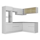 Ver imagem 7 de Armário de Cozinha Completa de Canto com Rodapé Veneza Multimóveis MP2099.891 Branco