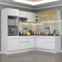 Ver imagem 2 de Armário de Cozinha Completa de Canto com Rodapé Veneza Multimóveis MP2099.891 Branco