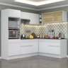 Armário de Cozinha Completa de Canto com Rodapé Veneza Multimóveis MP2099.891 Branco - 2