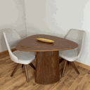 Ver imagem 2 de Mesa de Jantar Orgânica 110x115cm Tampo Pau Ferro Base Pau Ferro Pau Ferro Personal Art Design