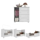 Ver imagem 6 de Quarto Infantil Berço com Colchão Incluso e Cômoda Multimóveis Pimpolho Fg3570 Branco