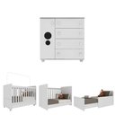 Ver imagem 7 de Quarto Infantil Berço com Colchão Incluso e Cômoda Multimóveis Pimpolho Fg3570 Branco