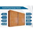 Ver imagem 3 de Guarda Roupa 2 Portas de Correr e 4 Gavetas Verona Plus Braúna - Europa