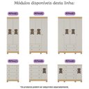 Ver imagem 7 de Quarto de Bebê Completo com Berço Americano 3 em 1 Fofura Multimóveis Mp4657 Madeirado/off White