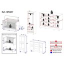 Ver imagem 4 de Quarto de Bebê Completo com Berço Americano 3 em 1 Fofura Multimóveis Mp4657 Madeirado/off White