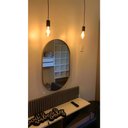 Ver imagem 3 de Espelho Oval com Moldura Preta 80x50 Amarelo Ouro