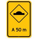 Ver imagem 1 de Placa Lombada a 50 Metros A-18 Resolução Contran Nº 180 180/2005