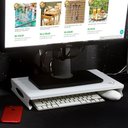 Ver imagem 3 de Apoio de Monitor de Mesa em 5 Cm - Aço - Branco