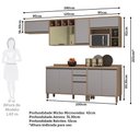 Ver imagem 5 de Cozinha Completa 5 Peças com Nicho para Micro-ondas e Tampo 280cm Isa Luciane Móveis