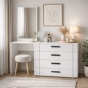 Ver imagem 1 de Cômoda Penteadeira 4 Gavetas Lisboa Branco