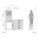 Ver imagem 3 de Cômoda Penteadeira 4 Gavetas Lisboa Branco