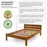 Cama Casal em Madeira Maciça Turca com Cabeceira Castanho - 2