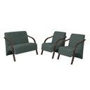 Ver imagem 1 de Conjunto Poltronas Vênus Braço Madeira Verde