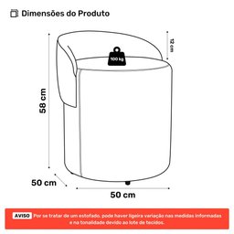 Puff Banqueta Living Gaia Orgânico com Encosto Baixo Bouclê Verde Menta - Desk Design - 4
