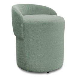 Puff Banqueta Living Gaia Orgânico com Encosto Baixo Bouclê Verde Menta - Desk Design - 7