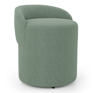 Puff Banqueta Living Gaia Orgânico com Encosto Baixo Bouclê Verde Menta - Desk Design