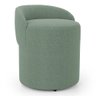 Puff Banqueta Living Gaia Orgânico com Encosto Baixo Bouclê Verde Menta - Desk Design - 1