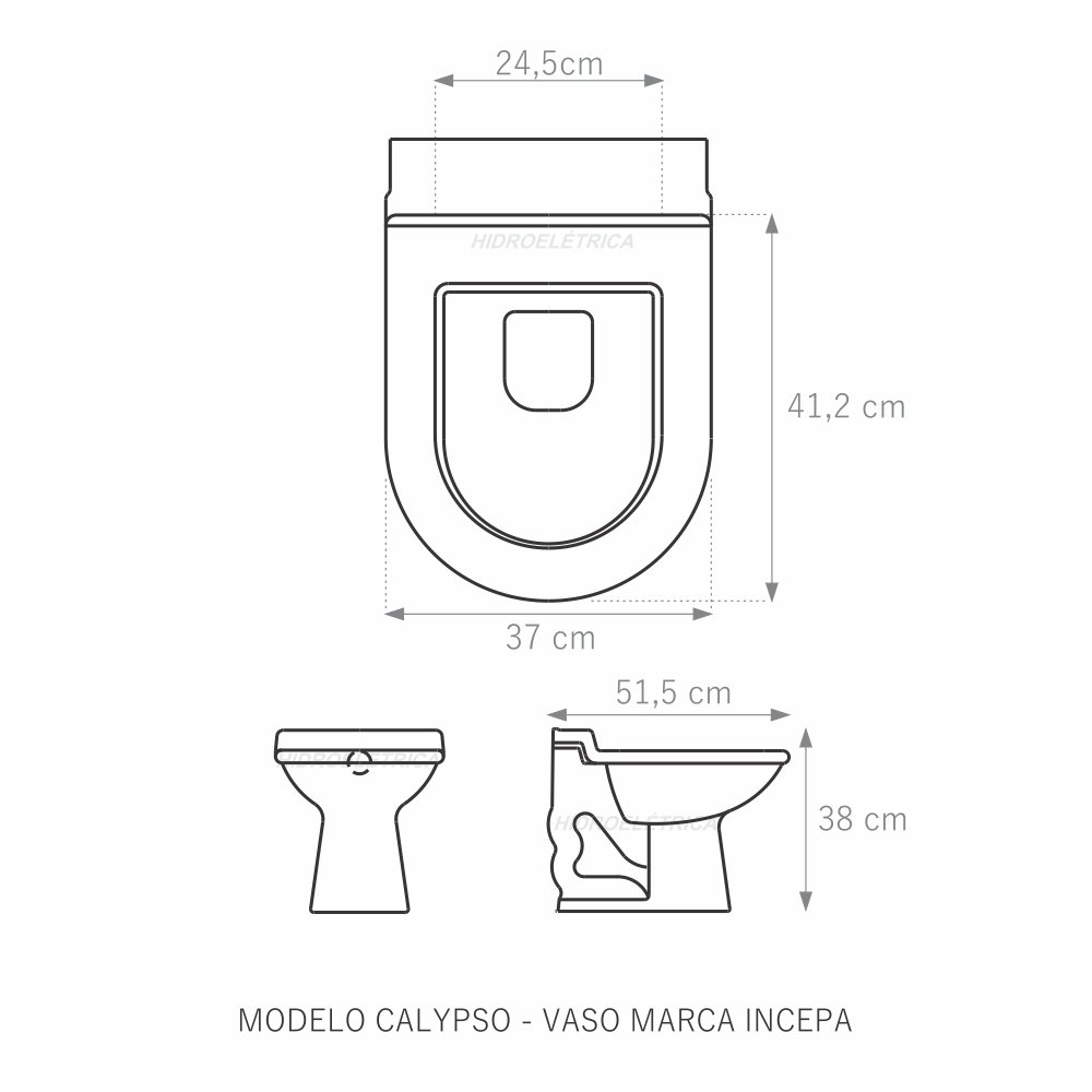 Assento Sanitário Calypso Branco Tampa para Vaso Incepa de Madeira Laqueada - 2