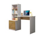 Ver imagem 1 de Escrivaninha para Notebook com Estante Cristal Branco Nature Peternella