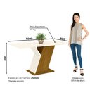 Ver imagem 2 de Mesa de Jantar Zuri Casa 812 160 cm com Tampo em MDF Retangular para 4 ou 6 Cadeiras