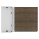 Ver imagem 7 de Armário Aéreo de Canto Glamy 1 Porta Branco/Rustic Madesa