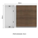 Ver imagem 5 de Armário Aéreo de Canto Glamy 1 Porta Branco/Rustic Madesa