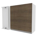 Ver imagem 1 de Armário Aéreo de Canto Glamy 1 Porta Branco/Rustic Madesa