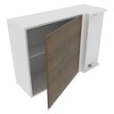 Ver imagem 4 de Armário Aéreo de Canto Glamy 1 Porta Branco/Rustic Madesa
