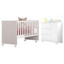 Ver imagem 1 de Berço Nacional Doce Sonho 3540 com Cômoda Infantil Duda Branco Brilho – Phoenix Baby