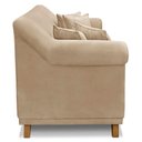 Ver imagem 6 de Kit Poltrona E Sofá 2 Lugares 1,60m Suede Pés Castanho Bege