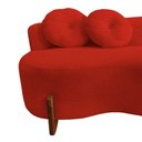 Ver imagem 7 de Namoradeira Sofá Feijão Lounge Orgânica Couro Vermelho