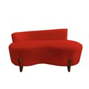 Ver imagem 3 de Namoradeira Sofá Feijão Lounge Orgânica Couro Vermelho
