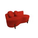 Ver imagem 2 de Namoradeira Sofá Feijão Lounge Orgânica Couro Vermelho
