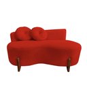 Ver imagem 4 de Namoradeira Sofá Feijão Lounge Orgânica Couro Vermelho