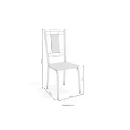 Conjunto Sala de Jantar Mesa Tampo de Vidro Retangular Reno e 6 Cadeiras Florença Crome - 5