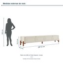 Ver imagem 3 de Rack Arco 268 cm Porta Clássica Incolar Luna