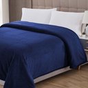 Ver imagem 2 de Cobertor Manta Willow Casal Queen 2,40m X 2,20m Alto Relevo Macio - Azul Marinho