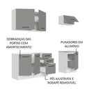 Ver mais imagens de Cozinha Completa 180003 Com Armário E Balcão Branco/Cinza