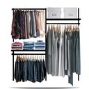 Ver imagem 1 de Closet Arara Aramado Trilho Parede Super Resistente Moderno - 1,90m - Preto
