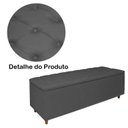 Ver imagem 5 de Kit Cabeceira e Calçadeira com Baú 140 Cm Casal Diana Suede Cinza - Fina Mobília