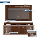 Ver imagem 4 de Painel Tv 60 Pol 180cm e Bancada com Rodízio Sala Navel C01 - D’Rossi