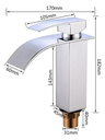 Ver imagem 6 de Torneira Misturador Monocomando Cascata Preto Fosco Quadrado Banheiro 1201PF GOWFF Misturador Baixo