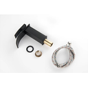 Ver imagem 5 de Torneira Misturador Monocomando Cascata Preto Fosco Quadrado Banheiro 1201PF GOWFF Misturador Baixo 