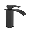 Ver imagem 1 de Torneira Misturador Monocomando Cascata Preto Fosco Quadrado Banheiro 1201PF GOWFF Misturador Baixo 