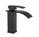 Ver imagem 1 de Torneira Misturador Monocomando Cascata Preto Fosco Quadrado Banheiro 1201PF GOWFF Misturador Baixo